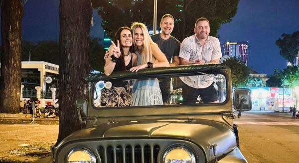 Day 3: Private Jeep Tour Saigon by Night: City tour & Skybar Drink (B)
